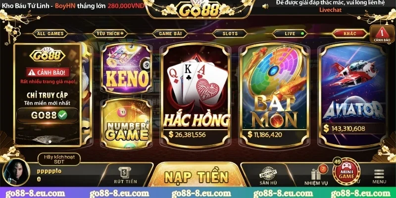 Thông tin về Go88 cổng game bài uy tín